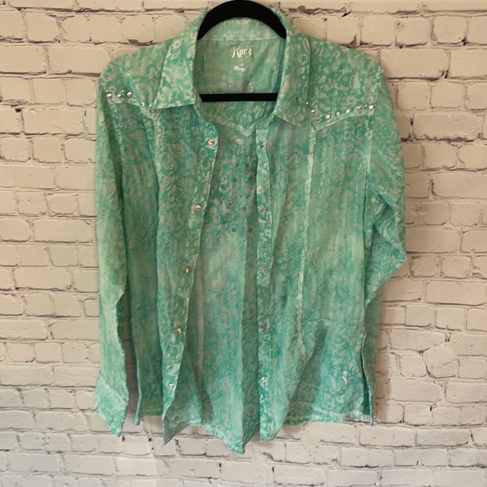 Rock 47 teal shirt